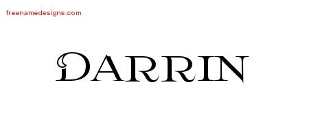 Darrin Flourishes Name Tattoo Designs