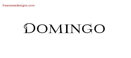 Domingo Flourishes Name Tattoo Designs