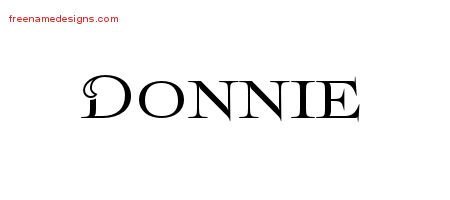 Donnie Flourishes Name Tattoo Designs