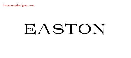 Easton Flourishes Name Tattoo Designs