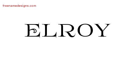 Elroy Flourishes Name Tattoo Designs