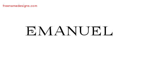 Emanuel Flourishes Name Tattoo Designs