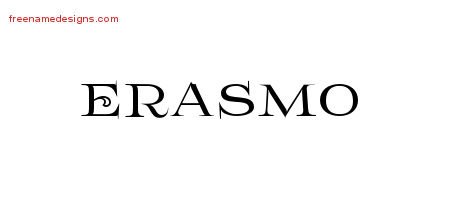 Erasmo Flourishes Name Tattoo Designs