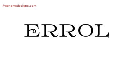 Errol Flourishes Name Tattoo Designs
