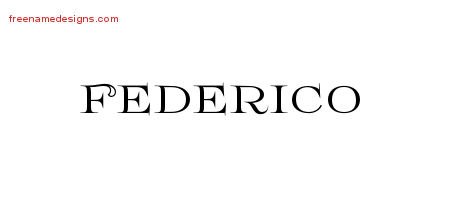 Federico Flourishes Name Tattoo Designs