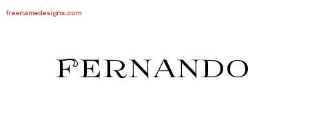 Fernando Flourishes Name Tattoo Designs
