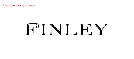 Finley Flourishes Name Tattoo Designs