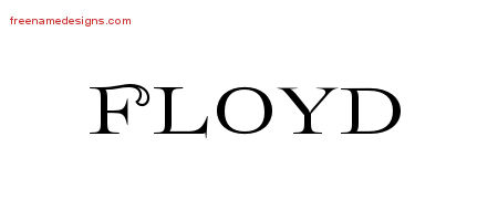 Floyd Flourishes Name Tattoo Designs