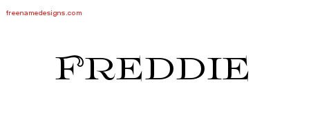 Freddie Flourishes Name Tattoo Designs
