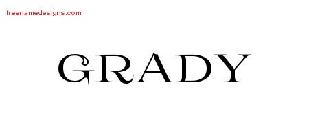 Grady Flourishes Name Tattoo Designs