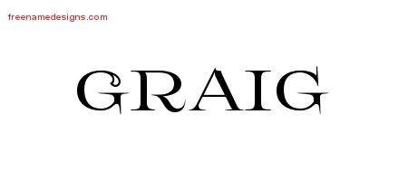 Graig Flourishes Name Tattoo Designs