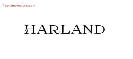 Harland Flourishes Name Tattoo Designs