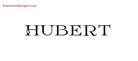 Hubert Flourishes Name Tattoo Designs