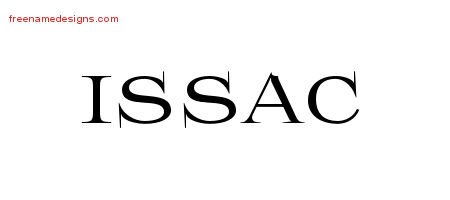 Issac Flourishes Name Tattoo Designs