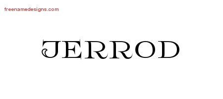 Jerrod Flourishes Name Tattoo Designs