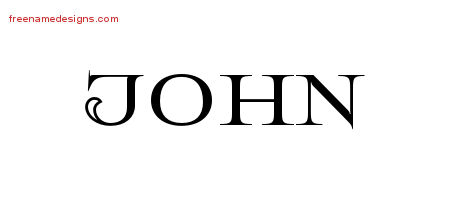 John Flourishes Name Tattoo Designs