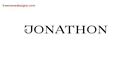 Jonathon Flourishes Name Tattoo Designs