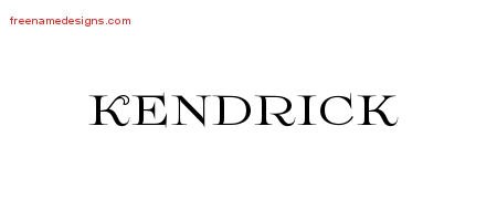 Kendrick Flourishes Name Tattoo Designs