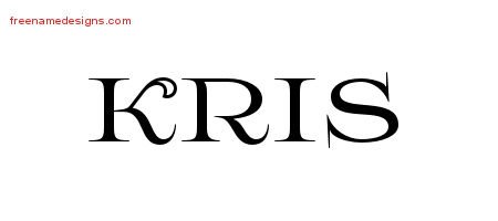 Kris Flourishes Name Tattoo Designs