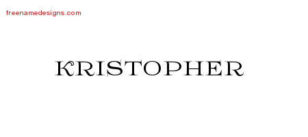 Kristopher Flourishes Name Tattoo Designs