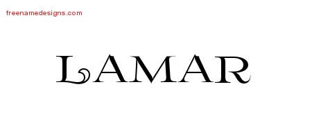 Lamar Flourishes Name Tattoo Designs