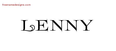 Lenny Flourishes Name Tattoo Designs