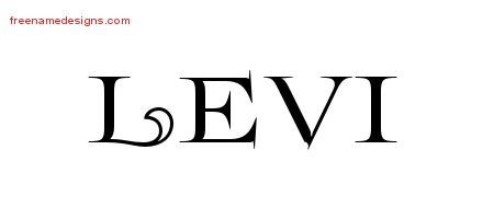 Levi Flourishes Name Tattoo Designs
