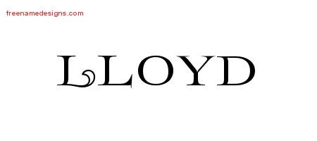 Lloyd Flourishes Name Tattoo Designs