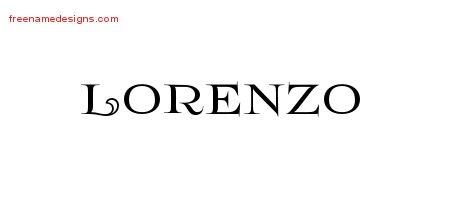 Lorenzo Flourishes Name Tattoo Designs