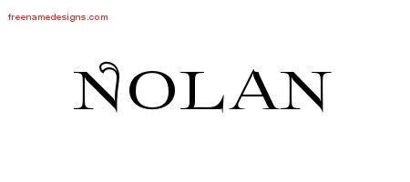 Nolan Flourishes Name Tattoo Designs