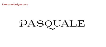 Pasquale Flourishes Name Tattoo Designs