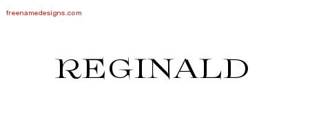Reginald Flourishes Name Tattoo Designs