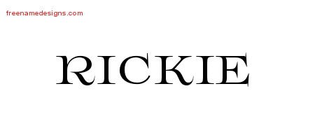 Rickie Flourishes Name Tattoo Designs