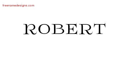 Robert Flourishes Name Tattoo Designs