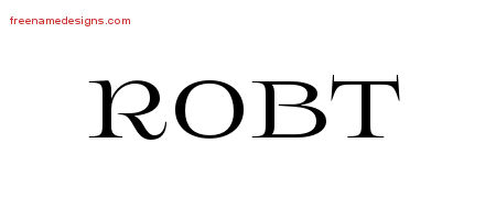 Robt Flourishes Name Tattoo Designs