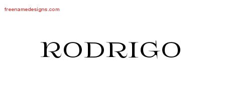 Rodrigo Flourishes Name Tattoo Designs
