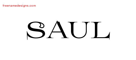 Saul Flourishes Name Tattoo Designs