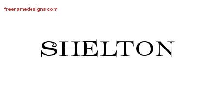 Shelton Flourishes Name Tattoo Designs