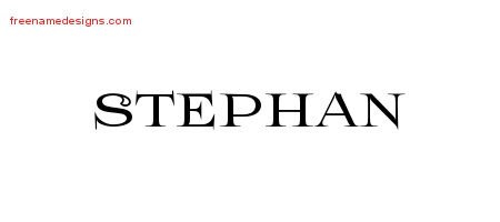 Stephan Flourishes Name Tattoo Designs