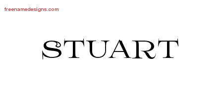 Stuart Flourishes Name Tattoo Designs