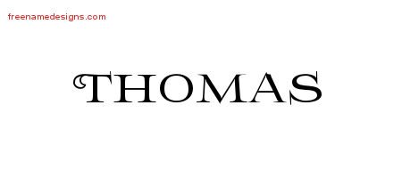 Thomas Flourishes Name Tattoo Designs