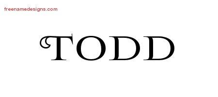 Todd Flourishes Name Tattoo Designs