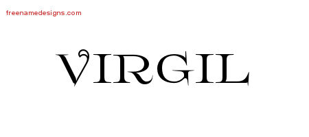 Virgil Flourishes Name Tattoo Designs