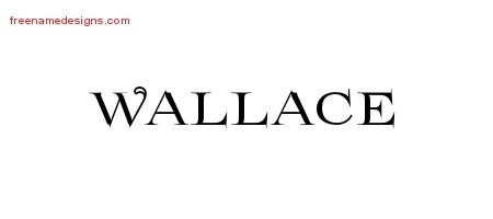 Wallace Flourishes Name Tattoo Designs