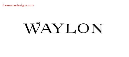 Waylon Flourishes Name Tattoo Designs