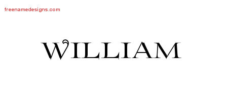 William Flourishes Name Tattoo Designs
