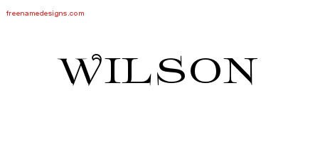 Wilson Flourishes Name Tattoo Designs