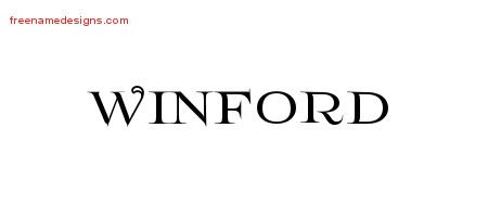 Winford Flourishes Name Tattoo Designs