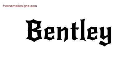 Bentley Gothic Name Tattoo Designs