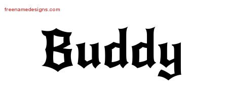 Buddy Gothic Name Tattoo Designs